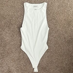 Aritzia Babaton Ivory High-Neck Bodysuit